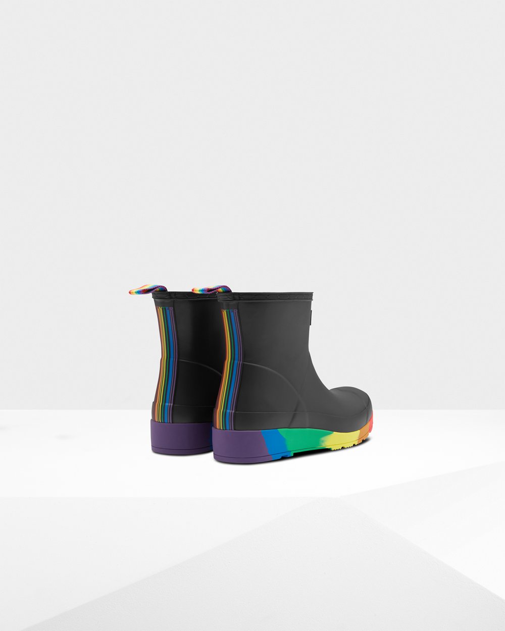 Play Botas Original Pride Flatform Rain Hunter Mujer - Negros - 915028SMR